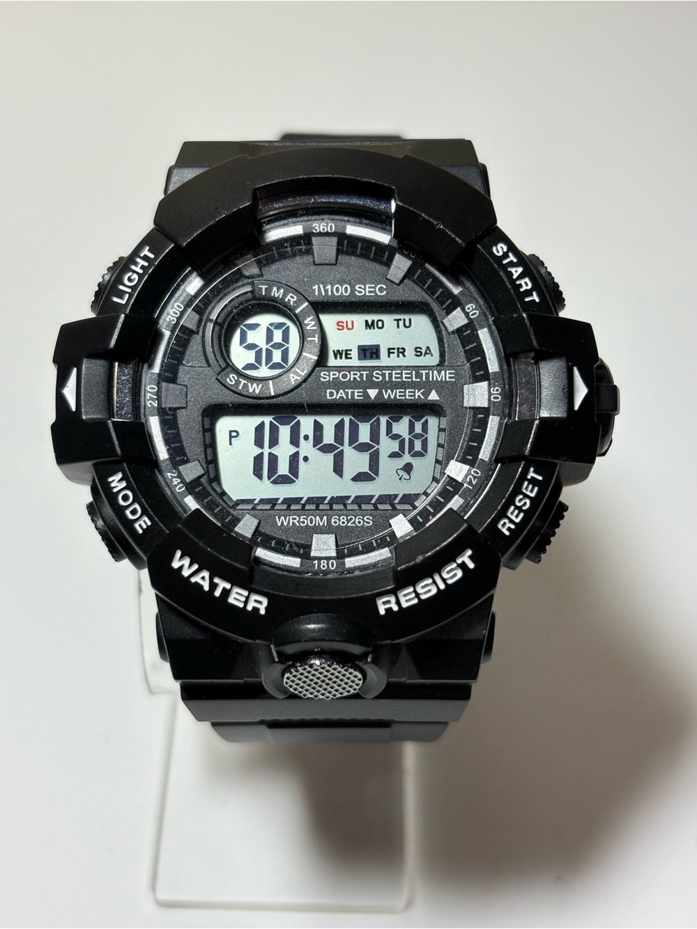 Black Digital Sport Watch - Water Resist